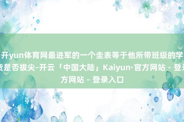 开yun体育网最进军的一个圭表等于他所带班级的学生收货是否拔尖-开云「中国大陆」Kaiyun·官方网站 - 登录入口